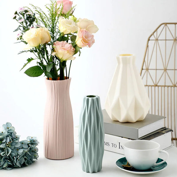 Plastic Imitation Ceramic Vase Decor