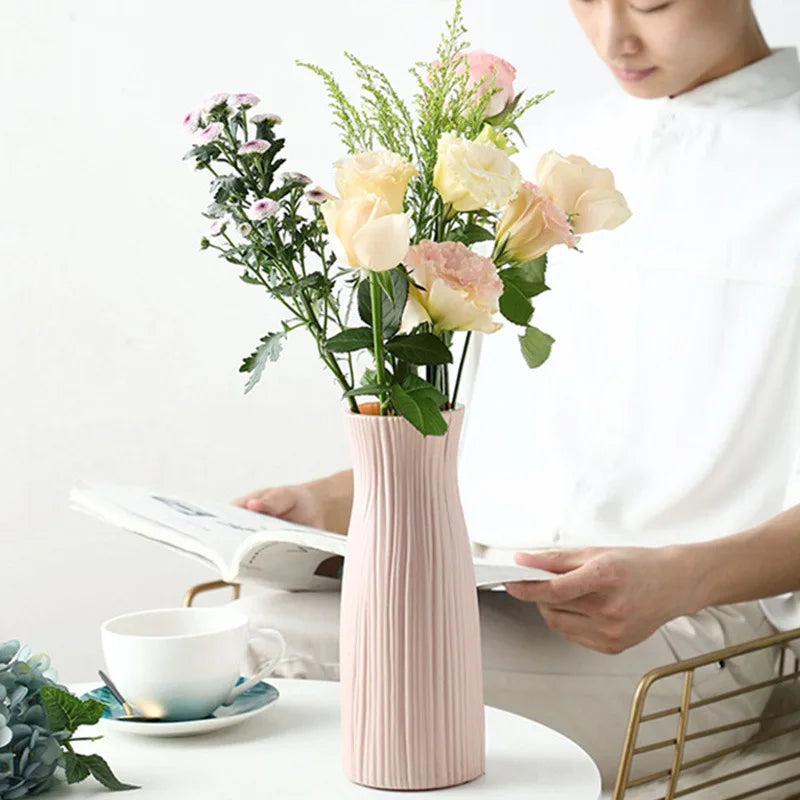 Plastic Imitation Ceramic Vase Decor