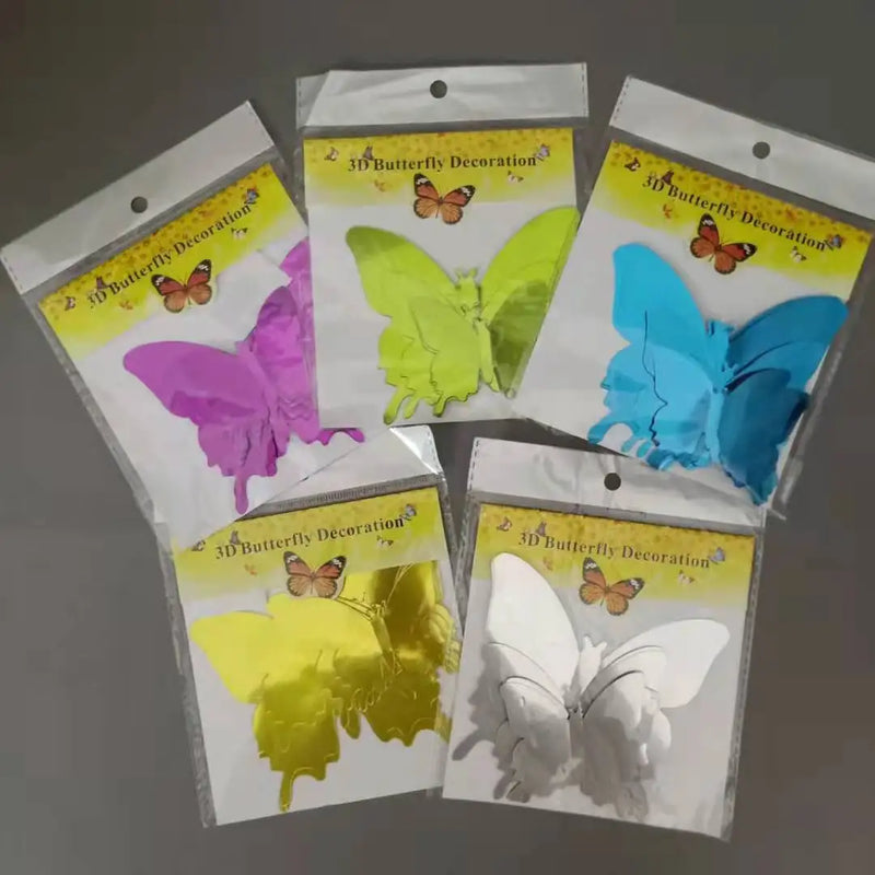 12pcs 3D Butterfly Mirror Stickers