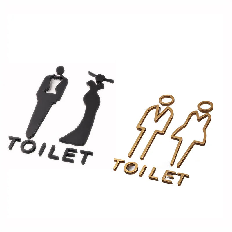 Wall Stickers Bathroom WC Sign