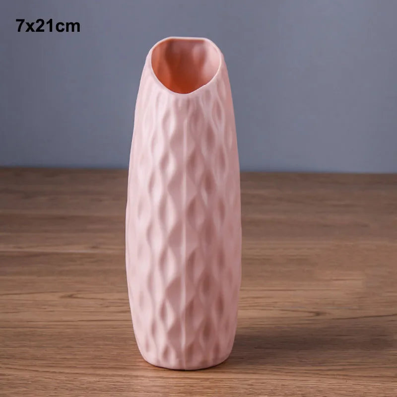 Morandi Plastic Vase for Home Decor