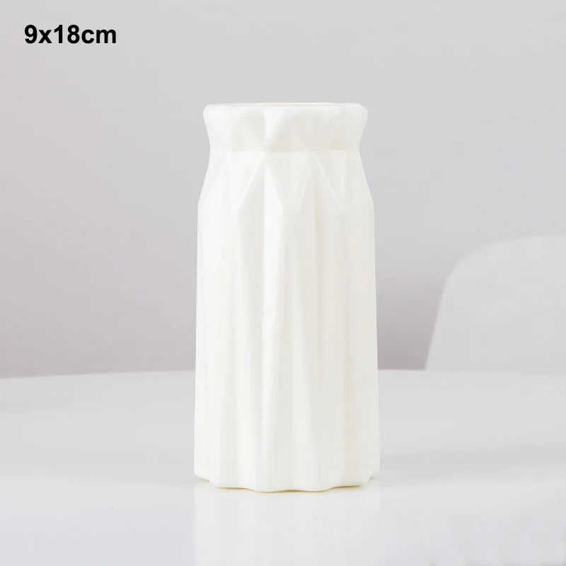 Morandi Plastic Vase for Home Decor