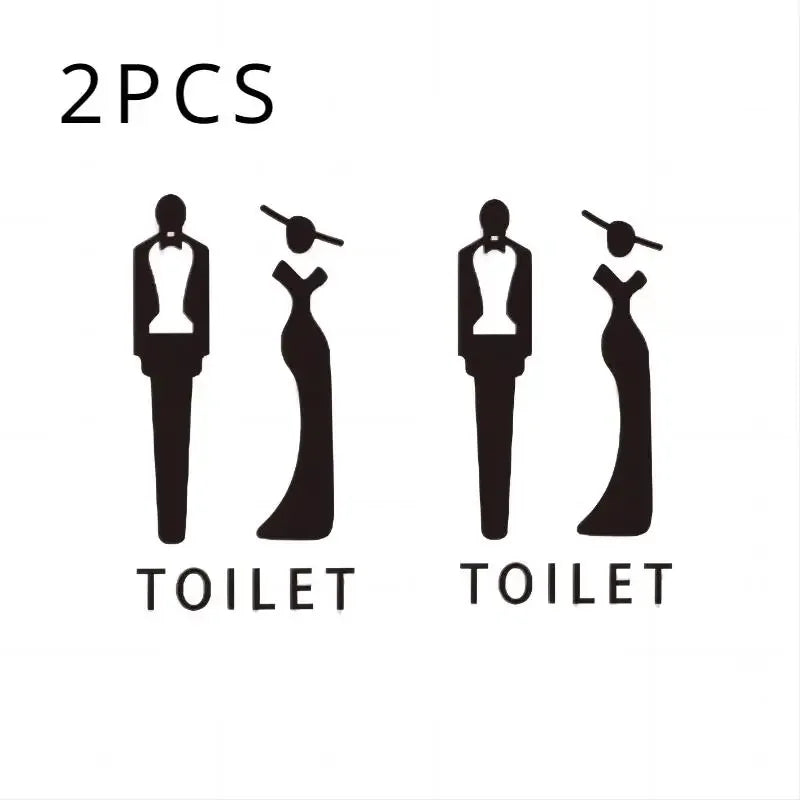 Wall Stickers Bathroom WC Sign