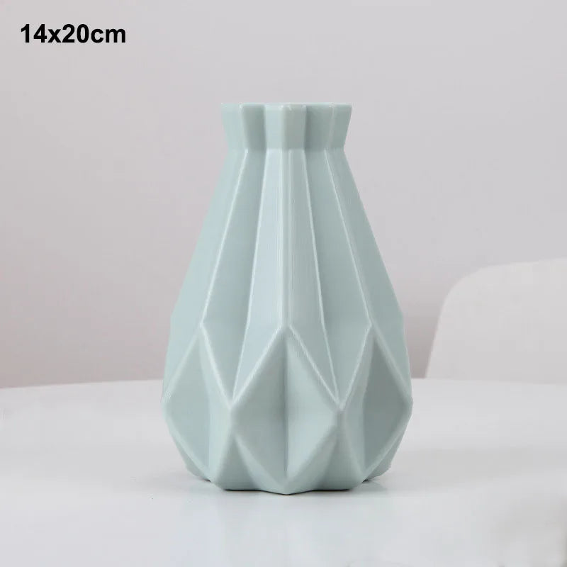 Morandi Plastic Vase for Home Decor