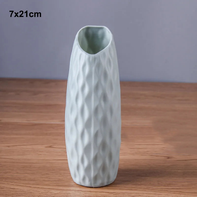 Morandi Plastic Vase for Home Decor