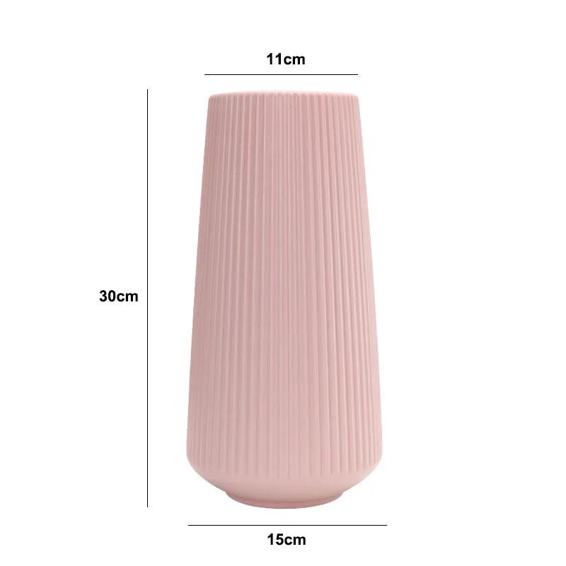 Morandi Plastic Vase for Home Decor