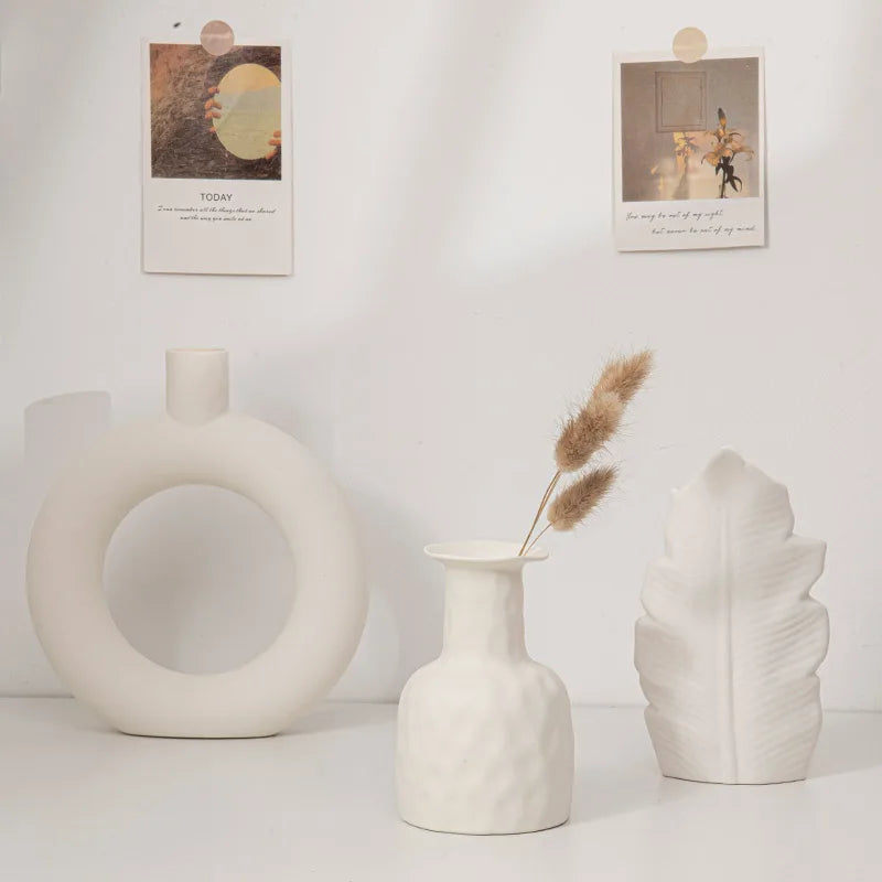 Creative White Minimalist Vase Decor