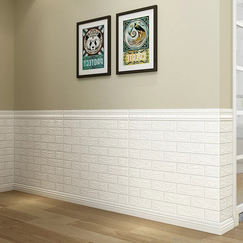 3D Foam Brick Marble Wallpaper