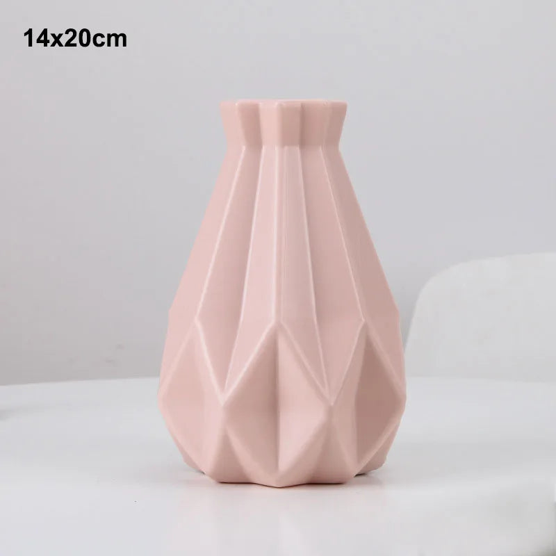 Morandi Plastic Vase for Home Decor