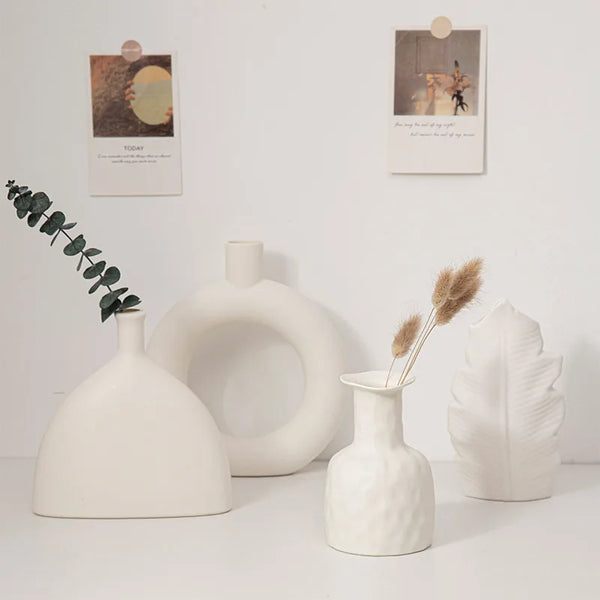 Creative White Minimalist Vase Decor