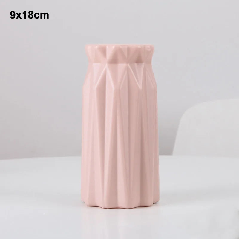 Morandi Plastic Vase for Home Decor