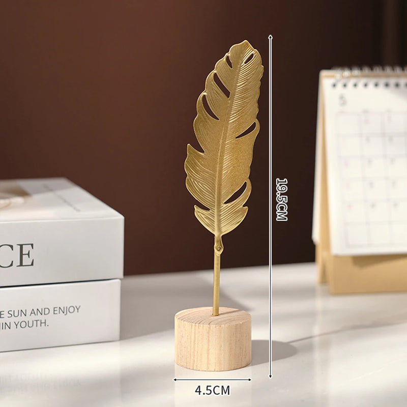 Nordic Gold Ginkgo Leaf Sculpture