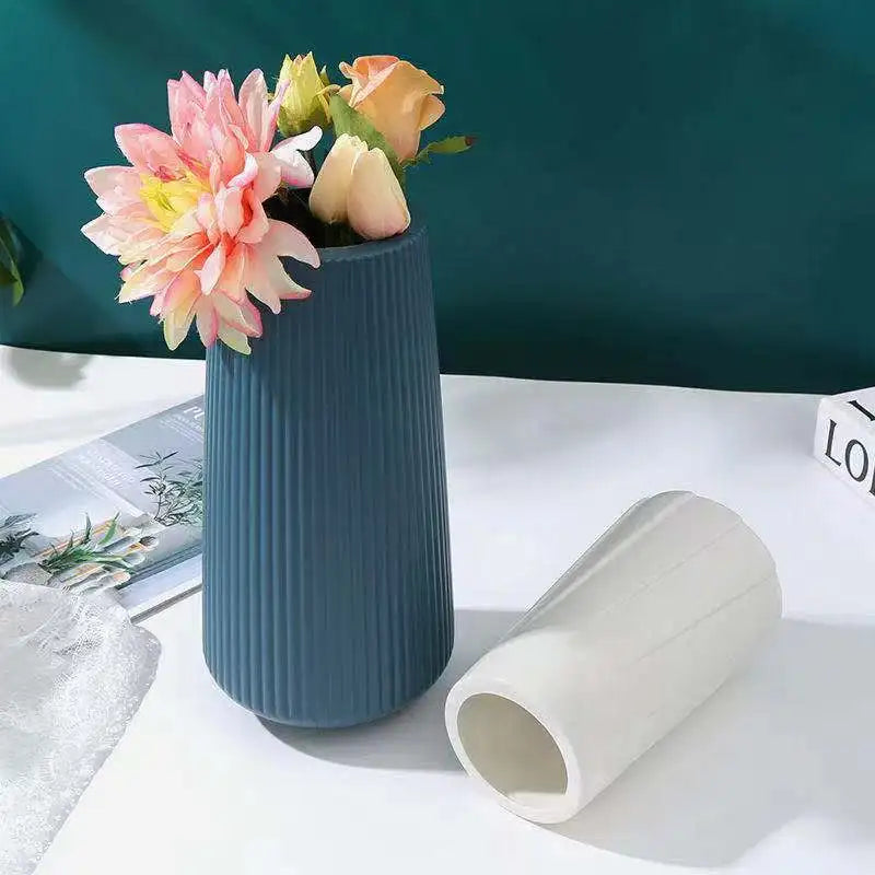 Morandi Plastic Vase for Home Decor