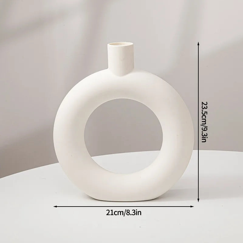 Creative White Minimalist Vase Decor