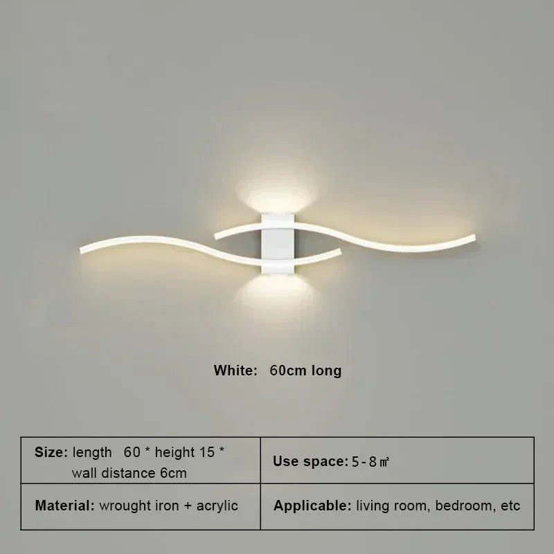 Modern LED Curve Wall Lamp