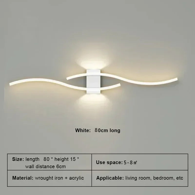 Modern LED Curve Wall Lamp