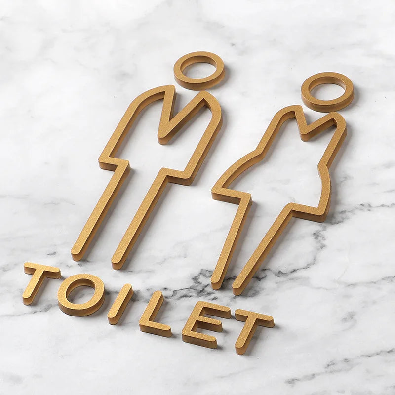 Wall Stickers Bathroom WC Sign