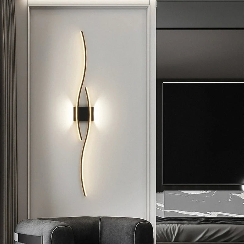 Modern LED Curve Wall Lamp