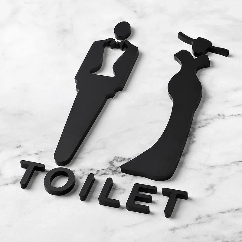 Wall Stickers Bathroom WC Sign