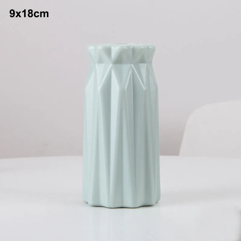 Morandi Plastic Vase for Home Decor