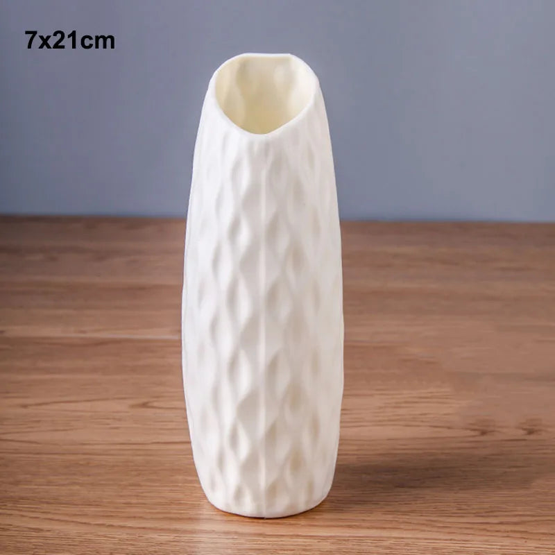 Morandi Plastic Vase for Home Decor