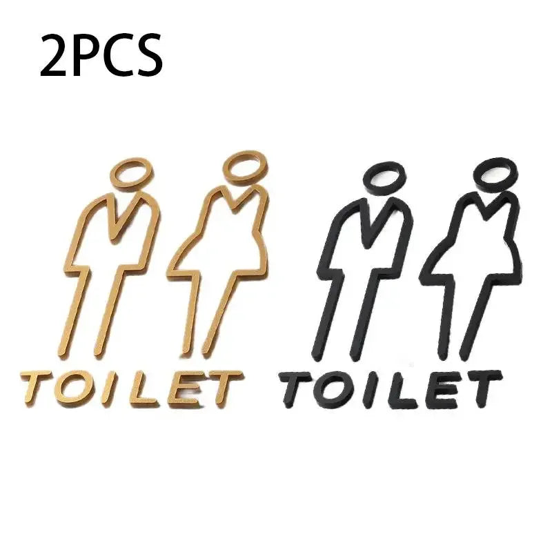 Wall Stickers Bathroom WC Sign