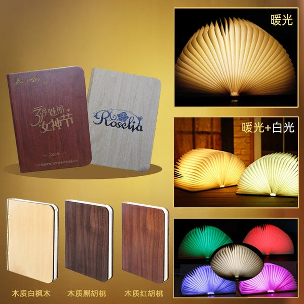 3D Folding RGB LED Book Light