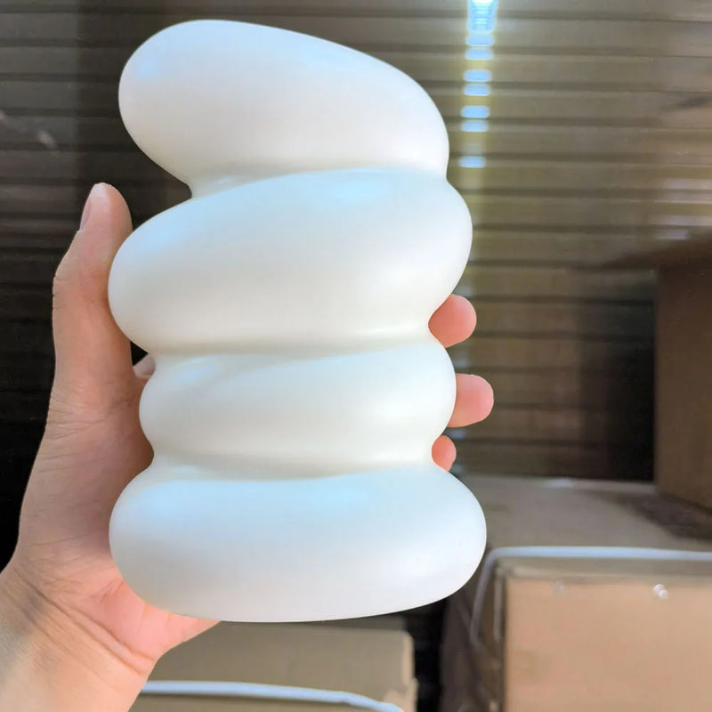 1PC Spiral White Plastic Vase