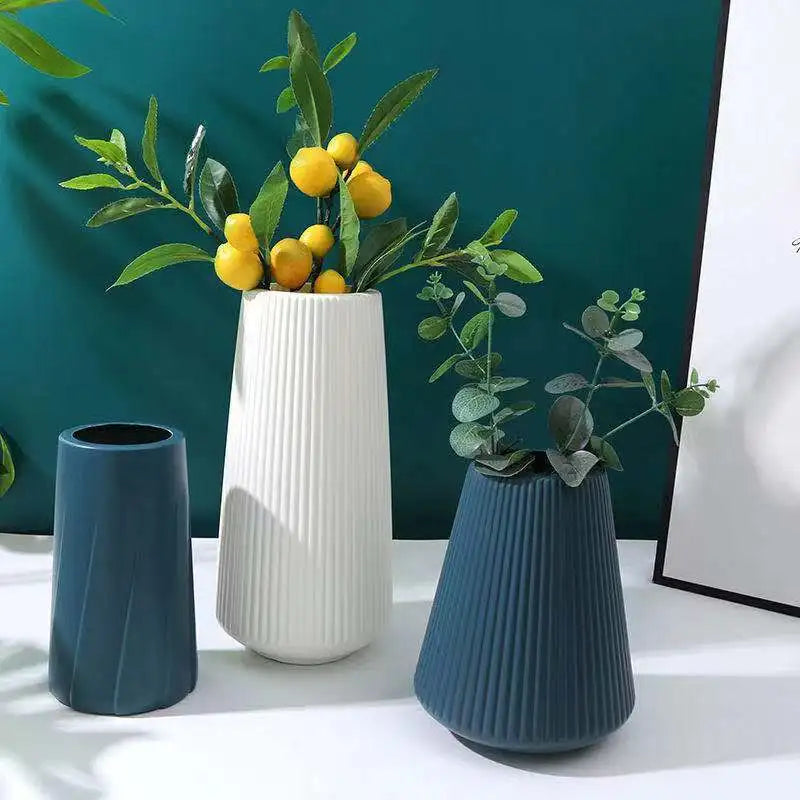 Morandi Plastic Vase for Home Decor