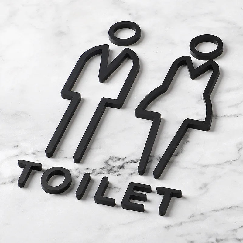 Wall Stickers Bathroom WC Sign